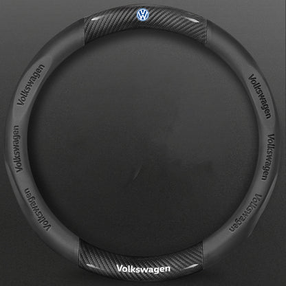 High-Density Carbon Fiber Texture Steering Wheel Cover