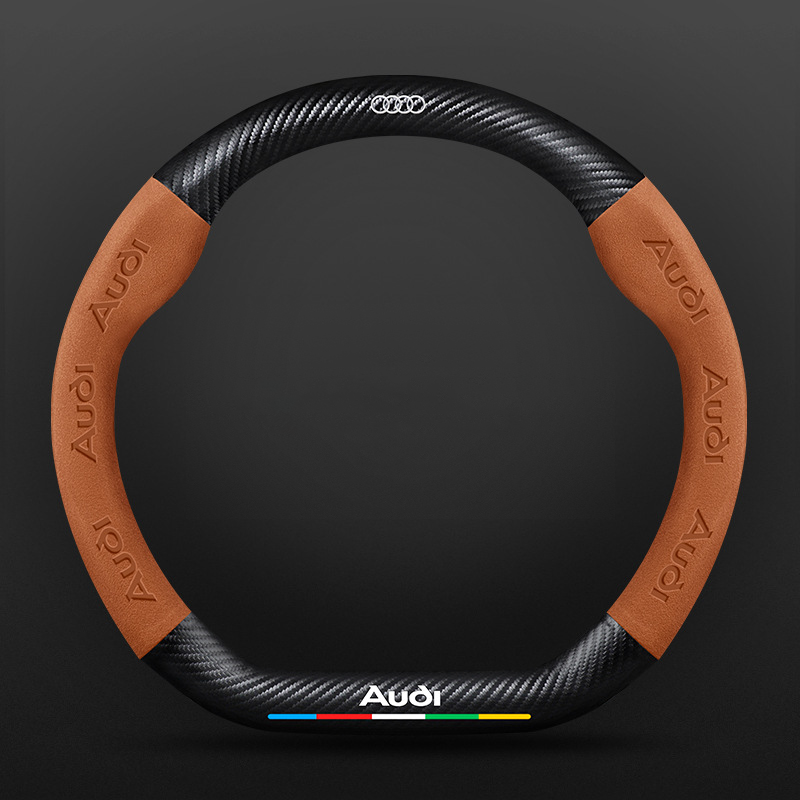 High Strength Carbon Fiber Suede Steering Wheel Cover - Anti-slip, Wear-resistant, Heat Stable, Stylish