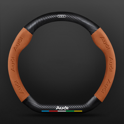 High Strength Carbon Fiber Suede Steering Wheel Cover - Anti-slip, Wear-resistant, Heat Stable, Stylish