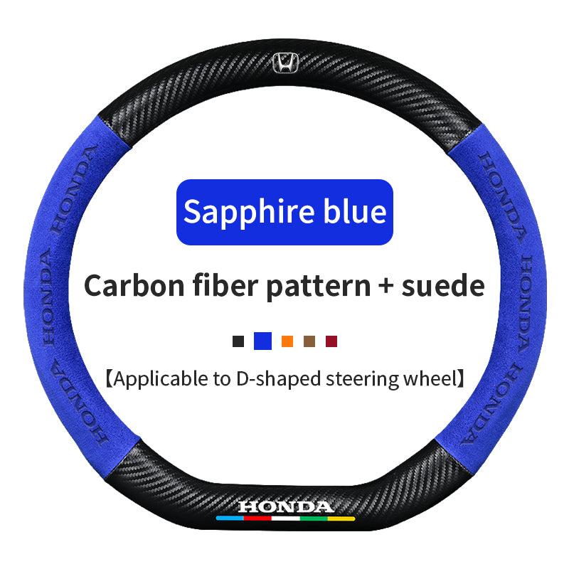 High Strength Carbon Fiber Suede Steering Wheel Cover - Anti-slip, Wear-resistant, Heat Stable, Stylish