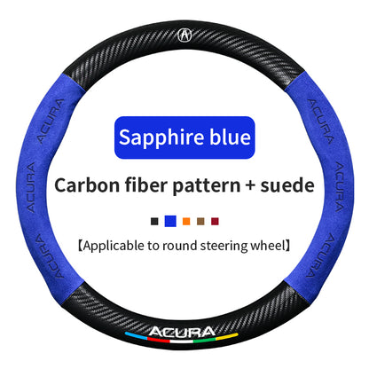 High Strength Carbon Fiber Suede Steering Wheel Cover - Anti-slip, Wear-resistant, Heat Stable, Stylish