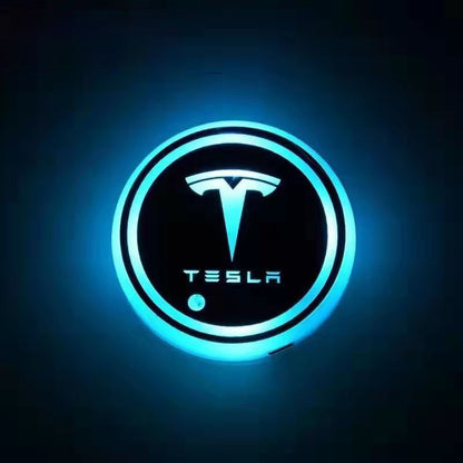 Car Cup Holder LED Coaster – 7-Color Auto Glow, USB Rechargeable, Anti-Slip, Ambient Mood Light