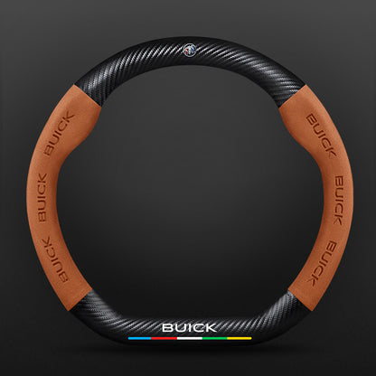 High Strength Carbon Fiber Suede Steering Wheel Cover - Anti-slip, Wear-resistant, Heat Stable, Stylish