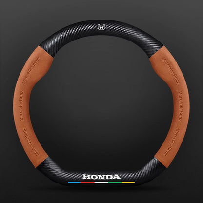 High Strength Carbon Fiber Suede Steering Wheel Cover - Anti-slip, Wear-resistant, Heat Stable, Stylish