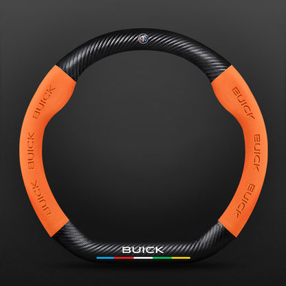 High Strength Carbon Fiber Suede Steering Wheel Cover - Anti-slip, Wear-resistant, Heat Stable, Stylish