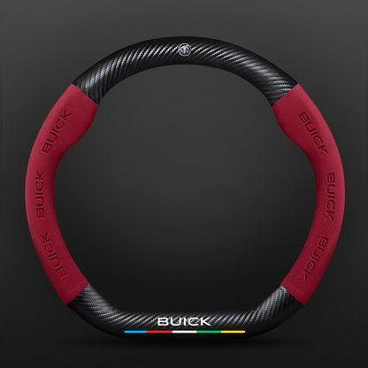 High Strength Carbon Fiber Suede Steering Wheel Cover - Anti-slip, Wear-resistant, Heat Stable, Stylish