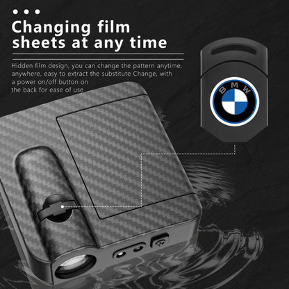 Auto Wireless Welcome Lights - Carbon Fiber Style, Logo Projector + Infrared Sensing, No Wiring Needed
