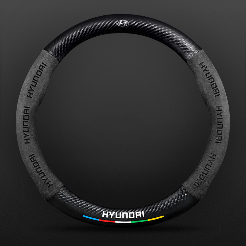 High Strength Carbon Fiber Suede Steering Wheel Cover - Anti-slip, Wear-resistant, Heat Stable, Stylish