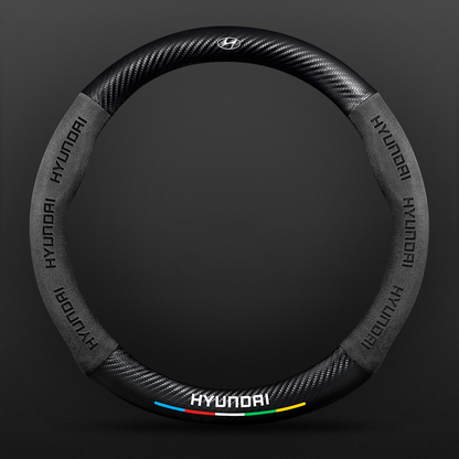 High Strength Carbon Fiber Suede Steering Wheel Cover - Anti-slip, Wear-resistant, Heat Stable, Stylish
