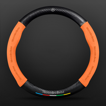 High Strength Carbon Fiber Suede Steering Wheel Cover - Anti-slip, Wear-resistant, Heat Stable, Stylish