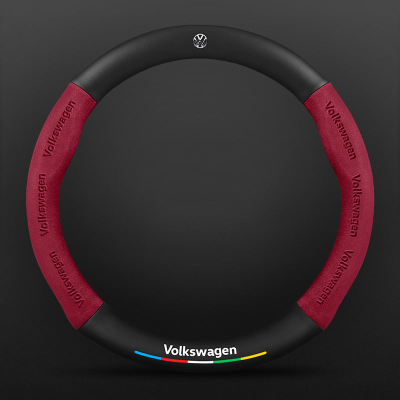 High Strength Carbon Fiber Suede Steering Wheel Cover - Anti-slip, Wear-resistant, Heat Stable, Stylish