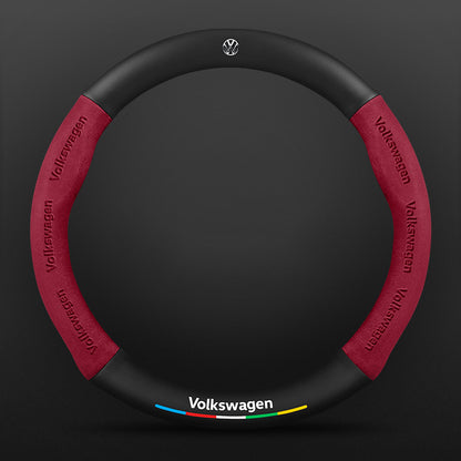 High Strength Carbon Fiber Suede Steering Wheel Cover - Anti-slip, Wear-resistant, Heat Stable, Stylish