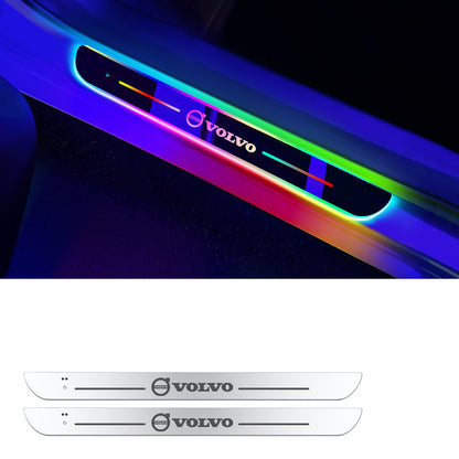 Wireless LED Color-Changing Ambient Door Sill Lights - Auto Welcome Projection Scuff Plate with Smart Motion Sensor