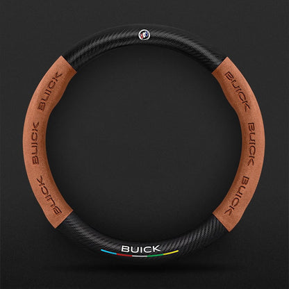 High Strength Carbon Fiber Suede Steering Wheel Cover - Anti-slip, Wear-resistant, Heat Stable, Stylish
