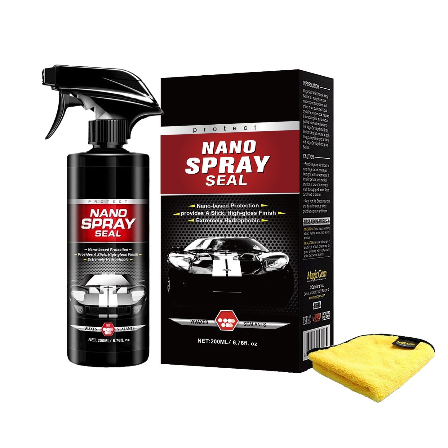 AutomotiCoating Agent Nano-Polish Ceramic Coating Wax Spray 200ml Water-Repellent Car Sealant