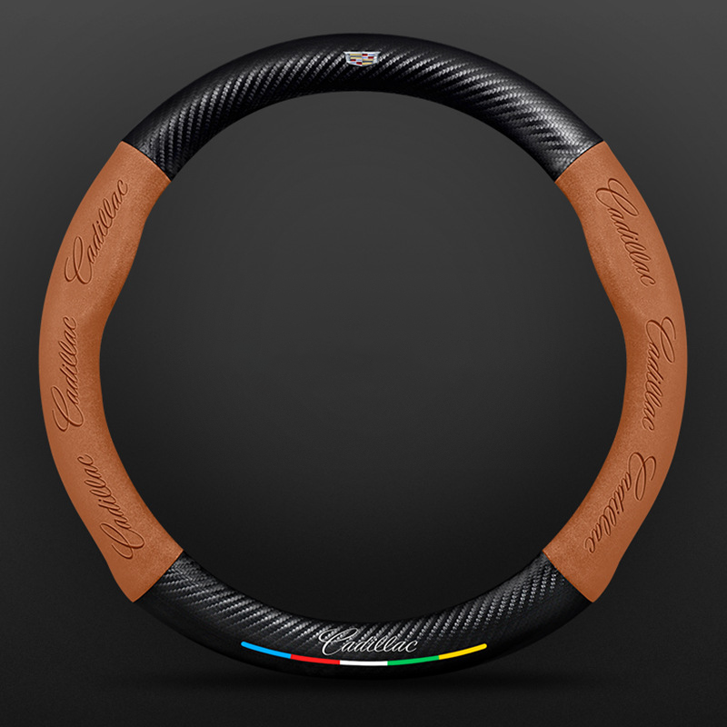 High Strength Carbon Fiber Suede Steering Wheel Cover - Anti-slip, Wear-resistant, Heat Stable, Stylish