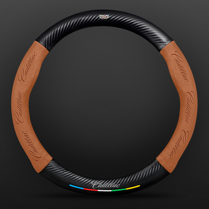 High Strength Carbon Fiber Suede Steering Wheel Cover - Anti-slip, Wear-resistant, Heat Stable, Stylish