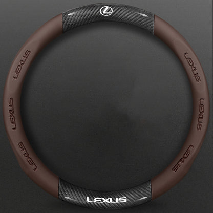 High-Density Carbon Fiber Texture Steering Wheel Cover