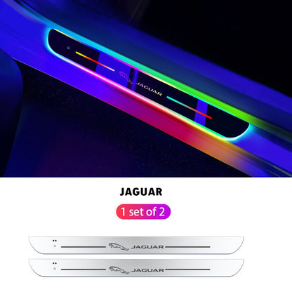 Wireless LED Color-Changing Ambient Door Sill Lights - Auto Welcome Projection Scuff Plate with Smart Motion Sensor