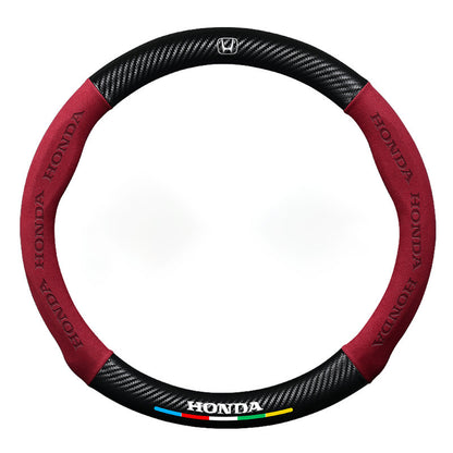 High Strength Carbon Fiber Suede Steering Wheel Cover - Anti-slip, Wear-resistant, Heat Stable, Stylish