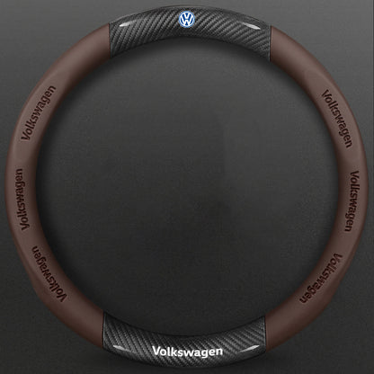 High-Density Carbon Fiber Texture Steering Wheel Cover