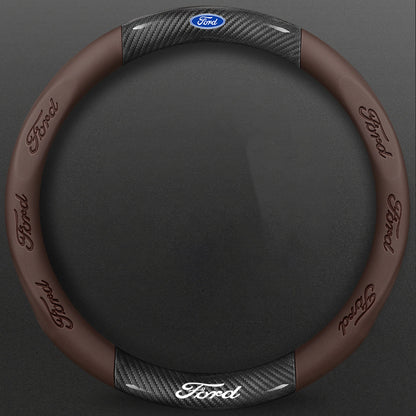 High-Density Carbon Fiber Texture Steering Wheel Cover