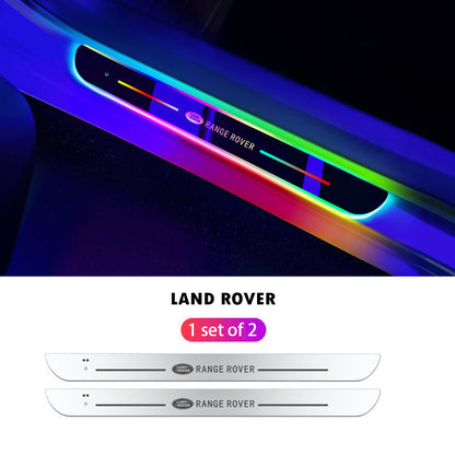 Wireless LED Color-Changing Ambient Door Sill Lights - Auto Welcome Projection Scuff Plate with Smart Motion Sensor