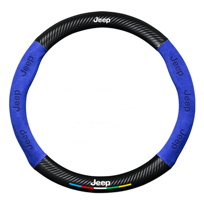 High Strength Carbon Fiber Suede Steering Wheel Cover - Anti-slip, Wear-resistant, Heat Stable, Stylish